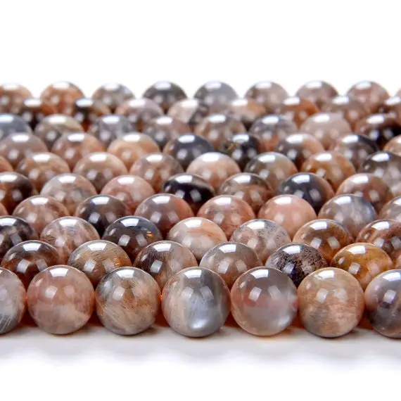 6mm Black Sunstone Gemstone  Grade Aaa Round Beads 15 Inch Full Strand (80008134-d20)