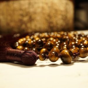 Shop Tiger Eye Necklaces! Tiger Eye Mala • Tiger Eye Tassel Necklace • Hand-Knotted Tiger Eye Mala •Tiger Eye Mala Beads • Present for a Yoga Lover • 6mm • 2359 | Natural genuine Tiger Eye necklaces. Buy crystal jewelry, handmade handcrafted artisan jewelry for women.  Unique handmade gift ideas. #jewelry #beadednecklaces #beadedjewelry #gift #shopping #handmadejewelry #fashion #style #product #necklaces #affiliate #ad