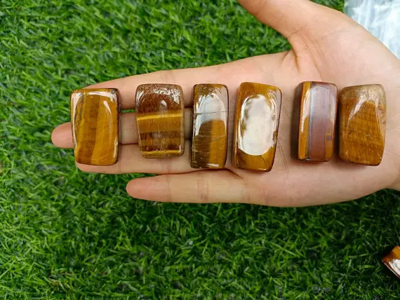 Tiger's Eye Tumbled Stones Rectangle 20-40mm