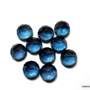 Shop Topaz Cabochons! 1 pieces 7mm Or 8mm London Blue Topaz Rosecut Cabochon Round Loose Gemstone, London Blue Topaz Round Cabochon Rosecut Faceted Loose Gemstone | Natural genuine stones & crystals in various shapes & sizes. Buy raw cut, tumbled, or polished gemstones for making jewelry or crystal healing energy vibration raising reiki stones. #crystals #gemstones #crystalhealing #crystalsandgemstones #energyhealing #affiliate #ad