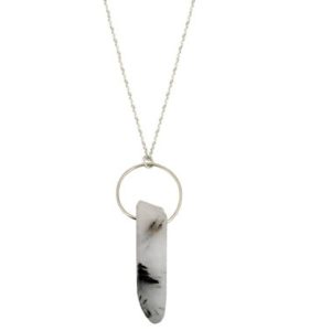 Shop Tourmalinated Quartz Jewelry! Tourmalinated Quartz crystal bar sterling silver necklace | Natural genuine Tourmalinated Quartz jewelry. Buy crystal jewelry, handmade handcrafted artisan jewelry for women.  Unique handmade gift ideas. #jewelry #beadedjewelry #beadedjewelry #gift #shopping #handmadejewelry #fashion #style #product #jewelry #affiliate #ad