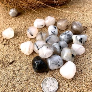 Shop Tumbled Tourmalinated Quartz Crystals & Pocket Stones! Tourmalinated quartz tumbled stone | Natural genuine stones & crystals in various shapes & sizes. Buy raw cut, tumbled, or polished gemstones for making jewelry or crystal healing energy vibration raising reiki stones. #crystals #gemstones #crystalhealing #crystalsandgemstones #energyhealing #affiliate #ad