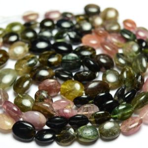 Shop Tourmaline Bead Shapes! 15 Inches Strand Natural Tourmaline Beads 6x7mm to 8x10mm Smooth Oval Beads Gemstone Beads Rare Tourmaline Beads Stone No4307 | Natural genuine other-shape Tourmaline beads for beading and jewelry making.  #jewelry #beads #beadedjewelry #diyjewelry #jewelrymaking #beadstore #beading #affiliate #ad