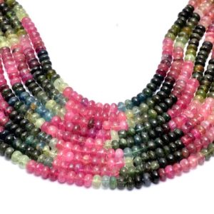 Shop Tourmaline Rondelle Beads! AAA+ Multi Tourmaline Gemstone 5mm Smooth Rondelle Beads | 14inch Strand | Natural Tourmaline Semi Precious Gemstone Loose Beads for Jewelry | Natural genuine rondelle Tourmaline beads for beading and jewelry making.  #jewelry #beads #beadedjewelry #diyjewelry #jewelrymaking #beadstore #beading #affiliate #ad