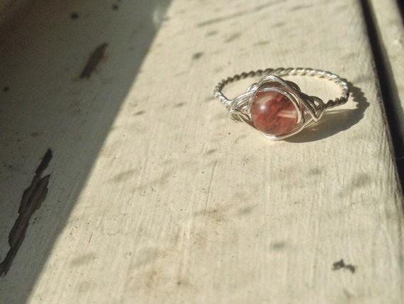 Watermelon Tourmaline Ring - Any Ring Size - Wirewrapped With Sustainable Silver - Ecofriendly, Magic, Fairy, Wedding, Anniversary, Band