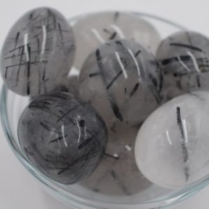 Shop Tumbled Tourmalinated Quartz Crystals & Pocket Stones! XL Tourmalinated Quartz Tumbled Crystal | Natural genuine stones & crystals in various shapes & sizes. Buy raw cut, tumbled, or polished gemstones for making jewelry or crystal healing energy vibration raising reiki stones. #crystals #gemstones #crystalhealing #crystalsandgemstones #energyhealing #affiliate #ad