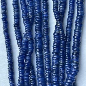 Shop Sodalite Rondelle Beads! 2 strands of Sodalite rondelle beads 4 to 7mm size 8" length | Natural genuine rondelle Sodalite beads for beading and jewelry making.  #jewelry #beads #beadedjewelry #diyjewelry #jewelrymaking #beadstore #beading #affiliate #ad