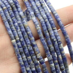 Shop Sodalite Rondelle Beads! 2x3MM/2x4MM Sodalite Rondelle Beads,For Diy Making Beads,Wholesale Gemstone Beads,Polished Bracelet Beads/Necklace Beads. | Natural genuine rondelle Sodalite beads for beading and jewelry making.  #jewelry #beads #beadedjewelry #diyjewelry #jewelrymaking #beadstore #beading #affiliate #ad