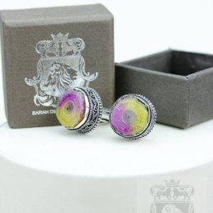 Shop Raw & Rough Agate Stones! Agate Geode Drusy STALACTITE Cufflinks by Indigenous Artisans | Natural genuine stones & crystals in various shapes & sizes. Buy raw cut, tumbled, or polished gemstones for making jewelry or crystal healing energy vibration raising reiki stones. #crystals #gemstones #crystalhealing #crystalsandgemstones #energyhealing #affiliate #ad