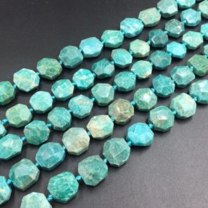 Shop Amazonite Chip & Nugget Beads! Faceted Amazonite Cushion Beads Green Amazonite Beads Amazonite Nugget Beads Focal Pendant Jewelry Beads 15.5" full strand | Natural genuine chip Amazonite beads for beading and jewelry making.  #jewelry #beads #beadedjewelry #diyjewelry #jewelrymaking #beadstore #beading #affiliate #ad