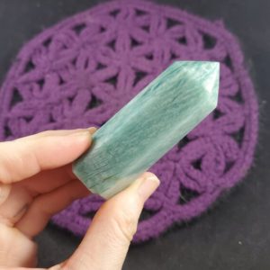 Shop Amazonite Points & Wands! Amazonite Polished Point Healing Stones Generator Tower Crystal Self Standing Green Silver Shimmer Crystal Obelisk | Natural genuine stones & crystals in various shapes & sizes. Buy raw cut, tumbled, or polished gemstones for making jewelry or crystal healing energy vibration raising reiki stones. #crystals #gemstones #crystalhealing #crystalsandgemstones #energyhealing #affiliate #ad