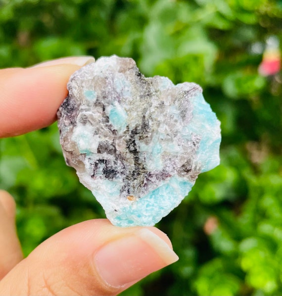 Amazonite Crystal (1) One Raw Amazonite Stone - Rough Amazonite Blue White Gray Natural Rough Gemstone Raw Crystals Rough Stone Rock Mineral