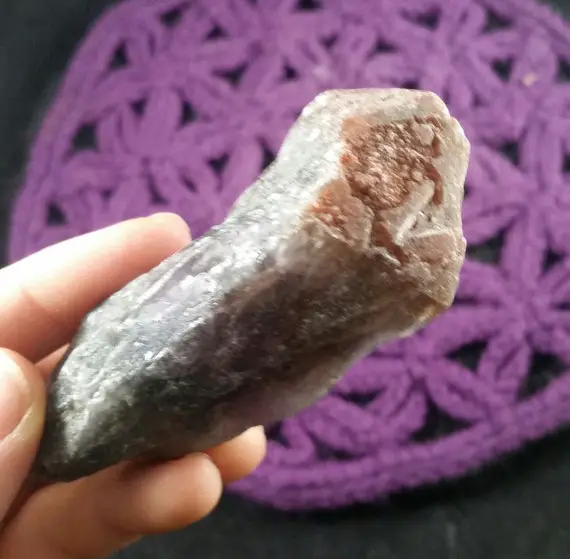 Super 7 Amethyst Cacoxenite Point Red Capped Sacred Seven Crystal Melody Stone Brazil Elestial Large Wand Druzy