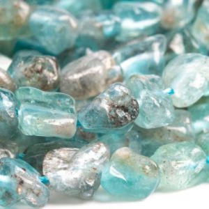 Shop Apatite Chip & Nugget Beads! Genuine Natural Apatite Transparent Gemstone Beads 6-8MM Blue Pebble Nugget A Quality Loose Beads (108454) | Natural genuine chip Apatite beads for beading and jewelry making.  #jewelry #beads #beadedjewelry #diyjewelry #jewelrymaking #beadstore #beading #affiliate #ad