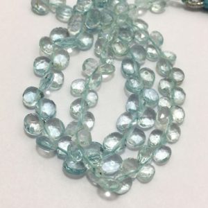 Shop Aquamarine Faceted Beads! 5.5 – 6.5 mm Aquamarine Faceted Hearts Gemstone Beads Strand Sale / Semi Precious Beads / Aquamarine Hearts / Faceted Beads / Wholesale Bead | Natural genuine faceted Aquamarine beads for beading and jewelry making.  #jewelry #beads #beadedjewelry #diyjewelry #jewelrymaking #beadstore #beading #affiliate #ad