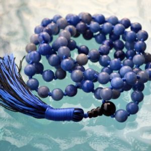108 Blue Aventurine Mala Necklace, Mala Beads, Yoga Gift, 108 Mala Beads, Japa Mala, Yoga Jewelry, Yoga Gift, Mala Prayer Beadschristmas | Natural genuine Gemstone necklaces. Buy crystal jewelry, handmade handcrafted artisan jewelry for women.  Unique handmade gift ideas. #jewelry #beadednecklaces #beadedjewelry #gift #shopping #handmadejewelry #fashion #style #product #necklaces #affiliate #ad