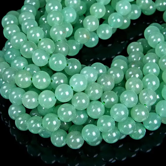 6mm Parsley Bunch Aventurine Gemstone Green Round Loose Beads 15.5 Inch Full Strand (90184138-355)