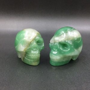 Shop Aventurine Shapes! Special Aventurine Geode Skull Realistic Skull Carving Crystal Skull Green Aventurine with Quartz Gemstone Skull Decor Skull Sculpture SK-AZ | Natural genuine stones & crystals in various shapes & sizes. Buy raw cut, tumbled, or polished gemstones for making jewelry or crystal healing energy vibration raising reiki stones. #crystals #gemstones #crystalhealing #crystalsandgemstones #energyhealing #affiliate #ad