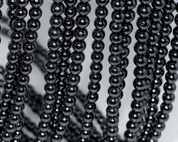 6mm Black Tourmaline Gemstone Grade Aaa Black Round Loose Beads 7.5 Inch Half Strand (90186326 H-729)