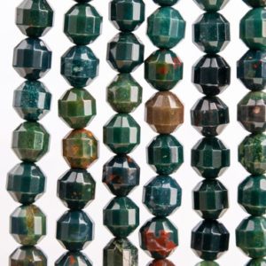 Shop Bloodstone Faceted Beads! 45 / 22 Pcs – 8mm Dark Green Blood Stone Beads Grade Aaa Genuine Natural Faceted Bicone Barrel Drum Gemstone Loose Beads (117565) | Natural genuine faceted Bloodstone beads for beading and jewelry making.  #jewelry #beads #beadedjewelry #diyjewelry #jewelrymaking #beadstore #beading #affiliate #ad