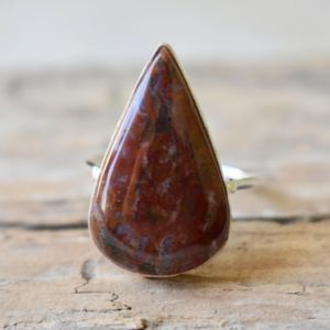 Shop Bloodstone Rings! Bloodstone ring, Statement ring, 925 sterling silver, Bloodstone gemstone silver ring, women jewellery gift #B361 | Natural genuine Bloodstone rings, simple unique handcrafted gemstone rings. #rings #jewelry #shopping #gift #handmade #fashion #style #affiliate #ad