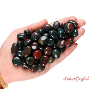 Shop Tumbled Bloodstone Crystals & Pocket Stones! Set Of 3 One Heliotrope Tumbled Stones, Heliotrope Bloodstone Tumbled Stones, Healing Heliotrope Crystals, Zodiac Heliotrope Stones, Gift | Natural genuine stones & crystals in various shapes & sizes. Buy raw cut, tumbled, or polished gemstones for making jewelry or crystal healing energy vibration raising reiki stones. #crystals #gemstones #crystalhealing #crystalsandgemstones #energyhealing #affiliate #ad