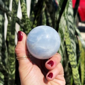 Shop Blue Calcite Stones & Crystals! Blue Calcite Sphere w/ Stand for Calming Nerves, Worries & Anxieties | Natural genuine stones & crystals in various shapes & sizes. Buy raw cut, tumbled, or polished gemstones for making jewelry or crystal healing energy vibration raising reiki stones. #crystals #gemstones #crystalhealing #crystalsandgemstones #energyhealing #affiliate #ad