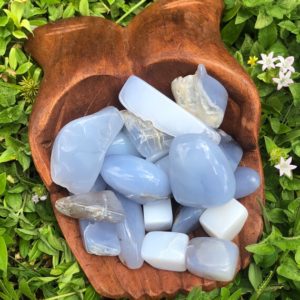Shop Blue Chalcedony Stones & Crystals! Blue Chalcedony Tumble, Blue Chalcedony, Qty. 1 Small Tumble | Natural genuine stones & crystals in various shapes & sizes. Buy raw cut, tumbled, or polished gemstones for making jewelry or crystal healing energy vibration raising reiki stones. #crystals #gemstones #crystalhealing #crystalsandgemstones #energyhealing #affiliate #ad