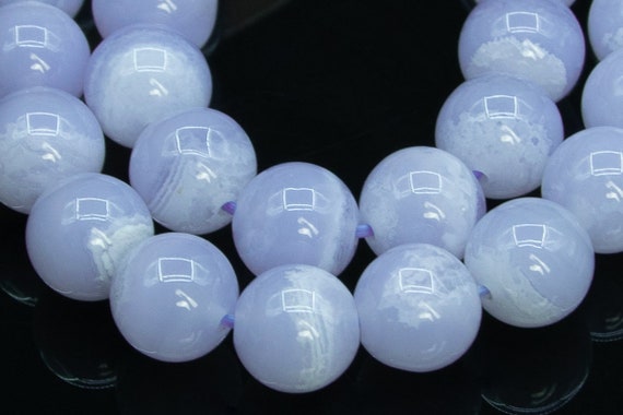 Genuine Natural Blue Lace Agate Gemstone Beads 6-7mm Purple Blue Round Aa Quality Loose Beads (109206)