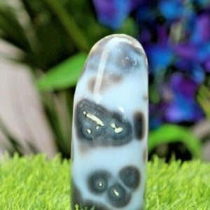 Amazing Large 150X65MM Natural Standing Piece Orca Agate, Blue Lace Agate FreeForm | Natural genuine stones & crystals in various shapes & sizes. Buy raw cut, tumbled, or polished gemstones for making jewelry or crystal healing energy vibration raising reiki stones. #crystals #gemstones #crystalhealing #crystalsandgemstones #energyhealing #affiliate #ad