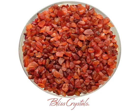 2 Oz Parcel Carnelian Xs Chips Semi Tumbled Stones For Courage #cn22