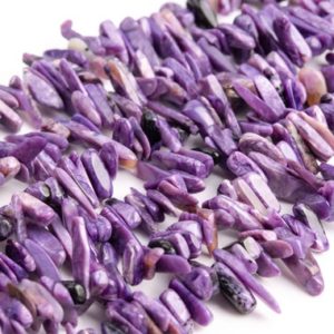Shop Charoite Chip & Nugget Beads! Genuine Natural Purple Charoite Loose Beads Stick Pebble Chip Shape 15x6x4mm | Natural genuine chip Charoite beads for beading and jewelry making.  #jewelry #beads #beadedjewelry #diyjewelry #jewelrymaking #beadstore #beading #affiliate #ad