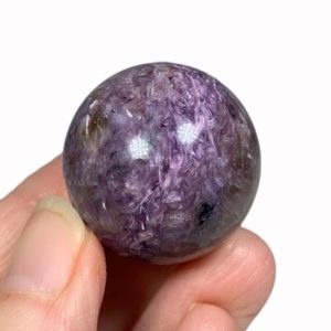 Shop Charoite Shapes! 31mm CHAROITE SPHERE – Natural Crystal Ball – Genuine Polished Stone – Healing Crystal – Meditation Stone – Display – Gift- From Russia- 38g | Natural genuine stones & crystals in various shapes & sizes. Buy raw cut, tumbled, or polished gemstones for making jewelry or crystal healing energy vibration raising reiki stones. #crystals #gemstones #crystalhealing #crystalsandgemstones #energyhealing #affiliate #ad