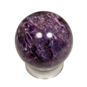 Shop Charoite Stones & Crystals! 41mm CHAROITE SPHERE – Natural Crystal Ball – Genuine Polished Stone – Healing Crystal – Meditation Stone – Display – Gift- From Russia- 93g | Natural genuine stones & crystals in various shapes & sizes. Buy raw cut, tumbled, or polished gemstones for making jewelry or crystal healing energy vibration raising reiki stones. #crystals #gemstones #crystalhealing #crystalsandgemstones #energyhealing #affiliate #ad