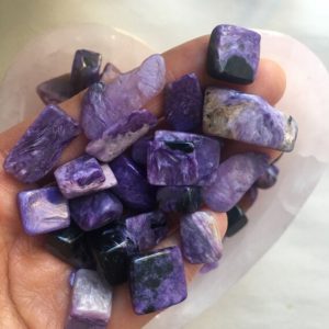 Shop Tumbled Charoite Crystals & Pocket Stones! 20g of Charoite, Charoite mini tumbled stones, tumbled Charoite, Charoite chips, Natural Charoite, Polished Charoite, Crystal Healing | Natural genuine stones & crystals in various shapes & sizes. Buy raw cut, tumbled, or polished gemstones for making jewelry or crystal healing energy vibration raising reiki stones. #crystals #gemstones #crystalhealing #crystalsandgemstones #energyhealing #affiliate #ad