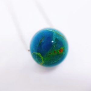 Shop Chrysocolla Necklaces! Chrysocolla Ball Necklace, Green Planet Necklace, Minimalist Necklace, Sterling Silver, Unique Christmas Gifts, Communication Harmony Stone | Natural genuine Chrysocolla necklaces. Buy crystal jewelry, handmade handcrafted artisan jewelry for women.  Unique handmade gift ideas. #jewelry #beadednecklaces #beadedjewelry #gift #shopping #handmadejewelry #fashion #style #product #necklaces #affiliate #ad