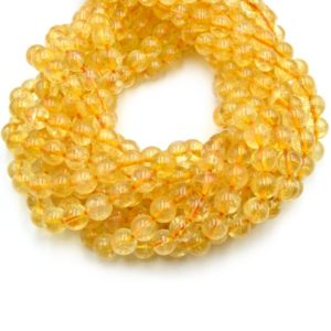 Citrine Beads | Smooth Round Gemstone Beads | 6mm, 8mm, 10mm, 12mm | Natural genuine beads Array beads for beading and jewelry making.  #jewelry #beads #beadedjewelry #diyjewelry #jewelrymaking #beadstore #beading #affiliate #ad