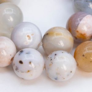 Shop Dendritic Agate Beads! Genuine Natural Parral Dendrite Agate Gemstone Beads 8MM Multicolor Round AAA Quality Loose Beads (104506) | Natural genuine round Dendritic Agate beads for beading and jewelry making.  #jewelry #beads #beadedjewelry #diyjewelry #jewelrymaking #beadstore #beading #affiliate #ad