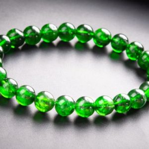Shop Diopside Bracelets! 24 Pcs – 7-8MM Transparent Chrome Diopside Bracelet Intense Forest Green Siberian Emerald AAAAA Genuine Natural Round Beads (117505h-3744) | Natural genuine Diopside bracelets. Buy crystal jewelry, handmade handcrafted artisan jewelry for women.  Unique handmade gift ideas. #jewelry #beadedbracelets #beadedjewelry #gift #shopping #handmadejewelry #fashion #style #product #bracelets #affiliate #ad
