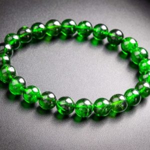 Shop Diopside Bracelets! 24 Pcs – 7-8MM Transparent Chrome Diopside Bracelet Intense Forest Green Siberian Emerald AAAAA Genuine Natural Round Beads (117794h-3970) | Natural genuine Diopside bracelets. Buy crystal jewelry, handmade handcrafted artisan jewelry for women.  Unique handmade gift ideas. #jewelry #beadedbracelets #beadedjewelry #gift #shopping #handmadejewelry #fashion #style #product #bracelets #affiliate #ad