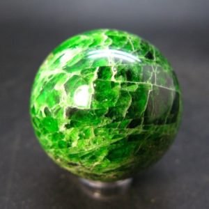 Shop Diopside Shapes! Gem Chrome Diopside Ball Sphere From Russia – 1.5" – 87 Grams | Natural genuine stones & crystals in various shapes & sizes. Buy raw cut, tumbled, or polished gemstones for making jewelry or crystal healing energy vibration raising reiki stones. #crystals #gemstones #crystalhealing #crystalsandgemstones #energyhealing #affiliate #ad