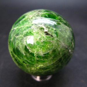 Shop Diopside Shapes! Gem Chrome Diopside Ball Sphere From Russia – 1.6" – 121 Grams | Natural genuine stones & crystals in various shapes & sizes. Buy raw cut, tumbled, or polished gemstones for making jewelry or crystal healing energy vibration raising reiki stones. #crystals #gemstones #crystalhealing #crystalsandgemstones #energyhealing #affiliate #ad