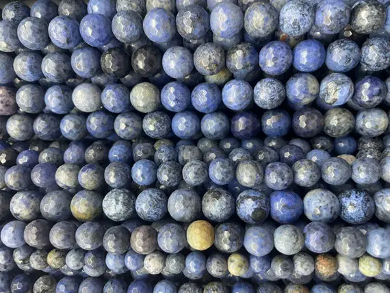 Faceted Blue Dumortierite  Beads  - Blue Gemstone  Beads - Jewelry Making Gemstones - Blue Beading Material -15inch