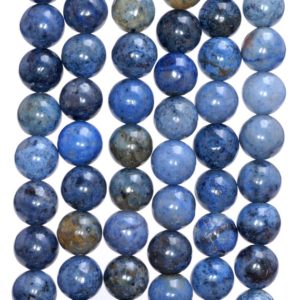 Shop Dumortierite Beads! 8mm South Africa Dumortierite Blue Gemstone Blue Round 8mm Loose Beads 7.5 inch Half Strand (80005260 H-460) | Natural genuine beads Dumortierite beads for beading and jewelry making.  #jewelry #beads #beadedjewelry #diyjewelry #jewelrymaking #beadstore #beading #affiliate #ad