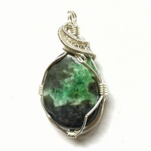 Shop Emerald Pendants! Raw Emerald Necklace, Genuine Emerald Necklace, Emerald Silver Pendant, May Birthstone Necklace, Step Dad Gift | Natural genuine Emerald pendants. Buy crystal jewelry, handmade handcrafted artisan jewelry for women.  Unique handmade gift ideas. #jewelry #beadedpendants #beadedjewelry #gift #shopping #handmadejewelry #fashion #style #product #pendants #affiliate #ad