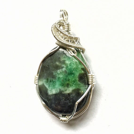 Natural Emerald Pendant, Mens Emerald Necklace, Raw Emerald Necklace, May Birthstone Necklace, Long Distance Relationship Gift For Boyfriend