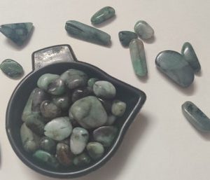 Shop Tumbled Emerald Crystals & Pocket Stones! 5 Pieces Natural  Emerald ~ Emerald Tumble Stone ~ Plain Smooth Stone ~ Polished Tumble Emerald Stone ~Drilled/8×10 To 14×18 MM | Natural genuine stones & crystals in various shapes & sizes. Buy raw cut, tumbled, or polished gemstones for making jewelry or crystal healing energy vibration raising reiki stones. #crystals #gemstones #crystalhealing #crystalsandgemstones #energyhealing #affiliate #ad