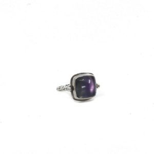 Shop Fluorite Rings! Chelsea Ring –  Fluorite Ring – .925 Sterling Silver – Silversmith Ring – Multi-color Fluorite | Natural genuine Fluorite rings, simple unique handcrafted gemstone rings. #rings #jewelry #shopping #gift #handmade #fashion #style #affiliate #ad