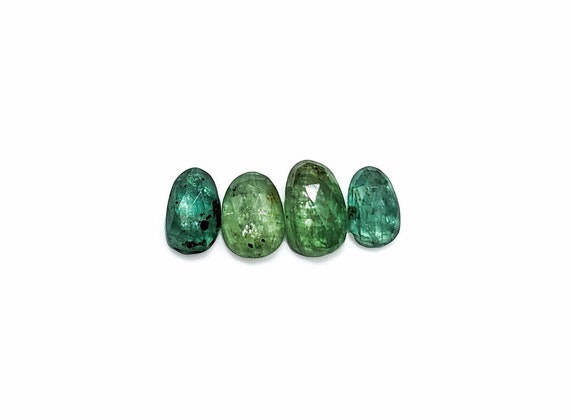 Green Kyanite Cabochons Rose Cut - 8.5 To 10 Mm - Choose A Single Cabochon Or A Set Of 2 Or 4