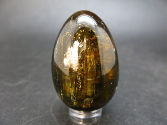 Green Tourmaline Verdite Egg From Russia - 1.8"